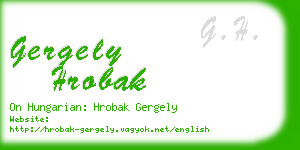 gergely hrobak business card